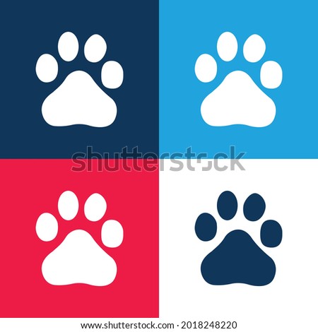 Baidu Logo blue and red four color minimal icon set