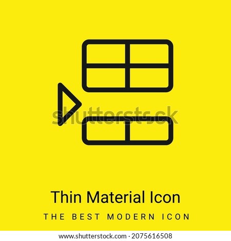 Below minimal bright yellow material icon