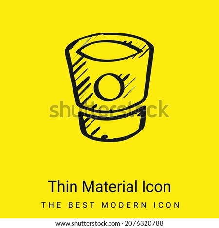 Bitbucket Sketched Social Logo Outline minimal bright yellow material icon