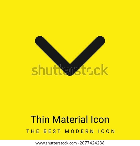 Arrow Down Sign To Navigate minimal bright yellow material icon