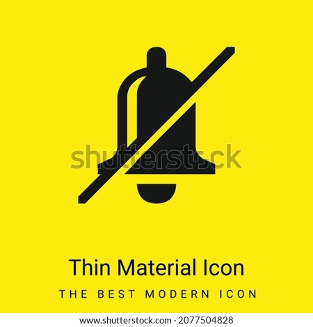 Bell Slash minimal bright yellow material icon