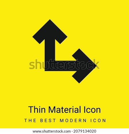 Arrows In Right Angle minimal bright yellow material icon