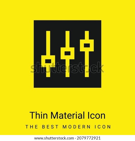 Adjustment minimal bright yellow material icon