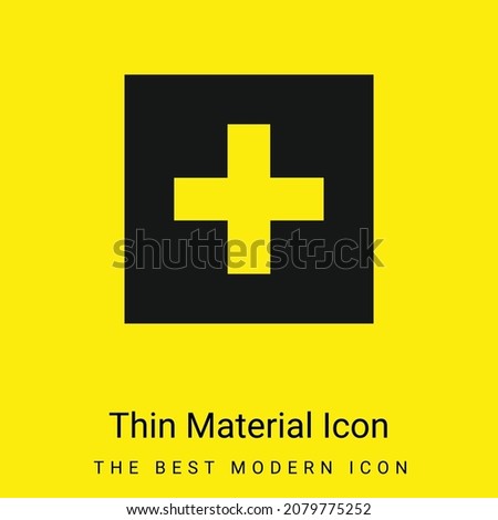 Addthis minimal bright yellow material icon