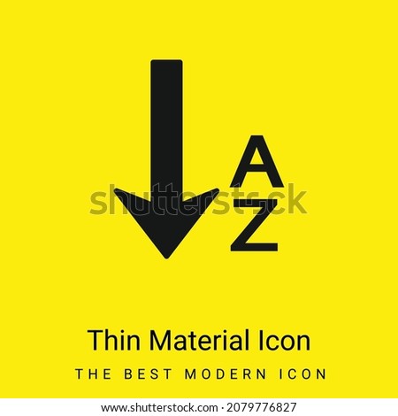 Alphabetical Order minimal bright yellow material icon