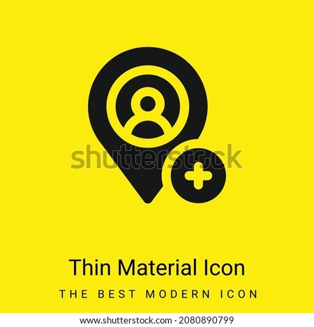 Add Location minimal bright yellow material icon