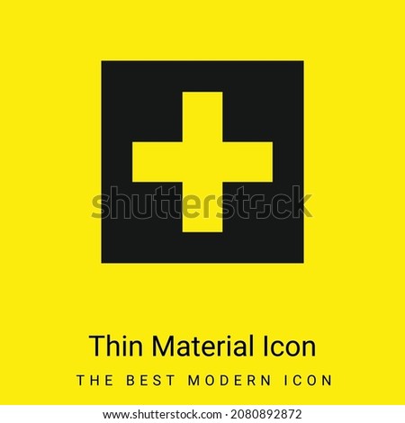 Addthis minimal bright yellow material icon