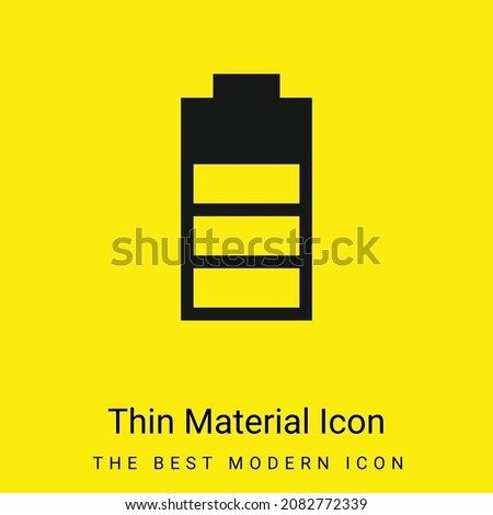 Battery Status With Three Quarters Of The Charge minimal bright yellow material icon