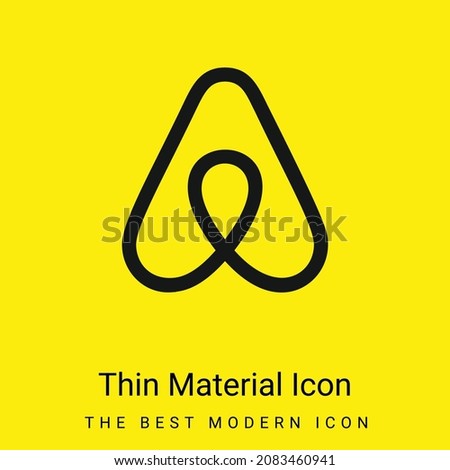 Airbnb minimal bright yellow material icon