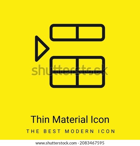 Above minimal bright yellow material icon