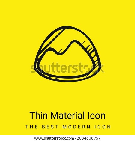 Basecamp Sketched Logo minimal bright yellow material icon