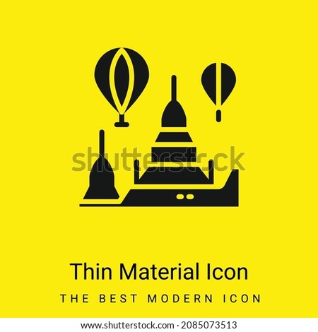 Bagan minimal bright yellow material icon