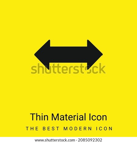 Bidirectional Arrow minimal bright yellow material icon