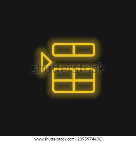Above yellow glowing neon icon