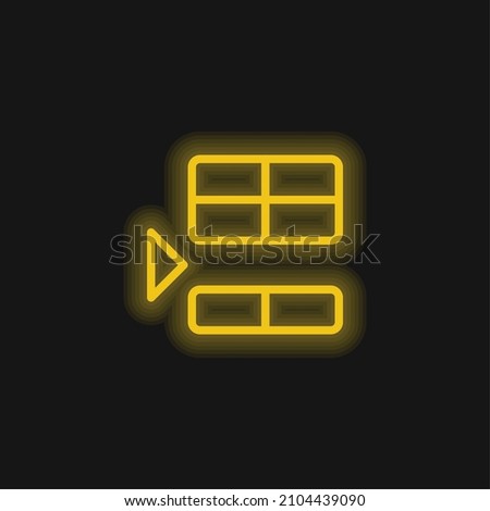 Below yellow glowing neon icon