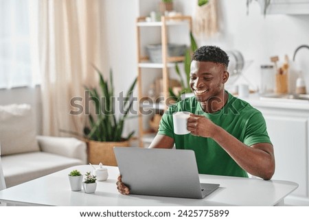 Similar – Image, Stock Photo Young man enjoying a ride on a boat