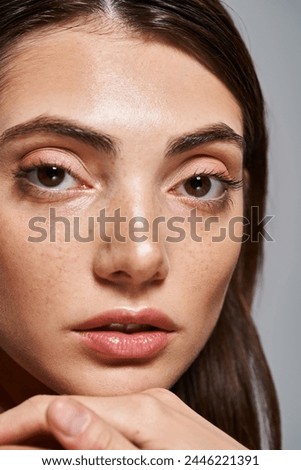 Similar – Image, Stock Photo young caucasian woman with eyes closed relaxing at the beach at sunset. Holidays and relaxation concept