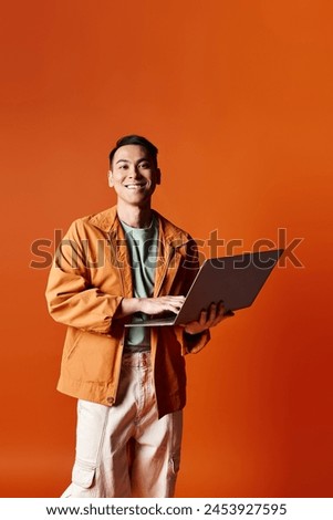 Similar – Image, Stock Photo Young man in stylish clothes standing near weathered building