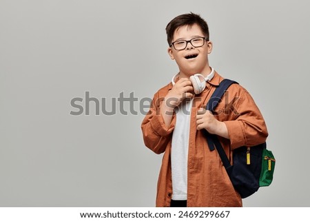 Similar – Image, Stock Photo Young boy cooling down summer outdoor shower