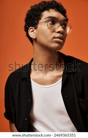 Similar – Image, Stock Photo Stylish black man with naked torso in studio