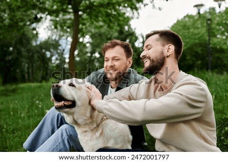 Similar – Image, Stock Photo Gay couple in a romantic moment outdoors