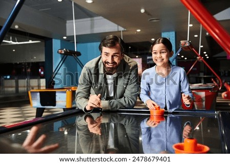 Similar – Image, Stock Photo Man in the arcade tunnel