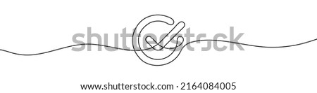 Continuous line drawing of check mark. Tick one line icon. One line drawing background. Vector illustration. Check mark black icon