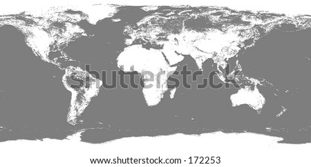 Real looking Earth map.  Map is accurate and right, like in reality.