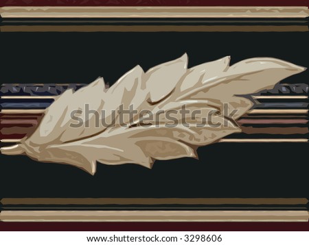 Abstract ornamental floral design, Photoshop painting