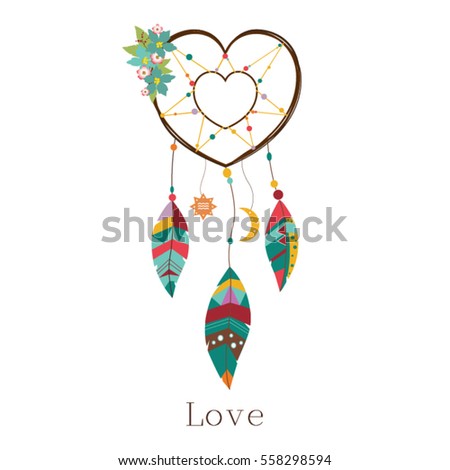 Similar – Image, Stock Photo Ethnic boho style heart pendant with white beads