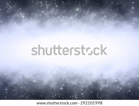 Blue Galaxy Background - A beautiful abstract space background with stars and clouds of particles. A cool blue color scheme with a gradient from dark to light.