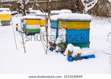 Similar – Image, Stock Photo Snow production with snow lance