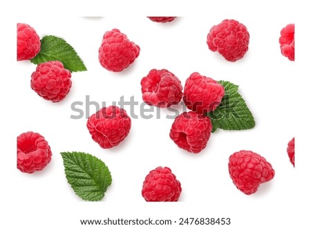 Similar – Image, Stock Photo Top view of a healthy vegan smoothie bowl made of red dragon fruit, bananas with oats cashew nuts and almonds