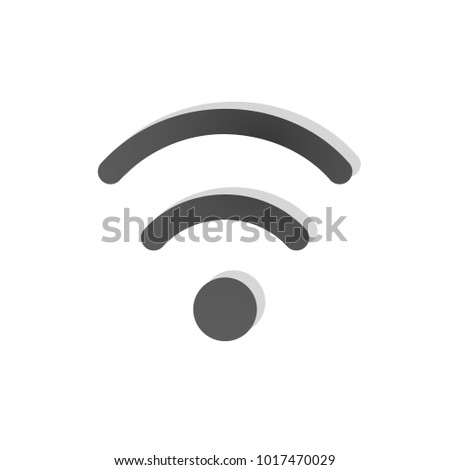 Wireless connection icon. Modern cordless lan sign