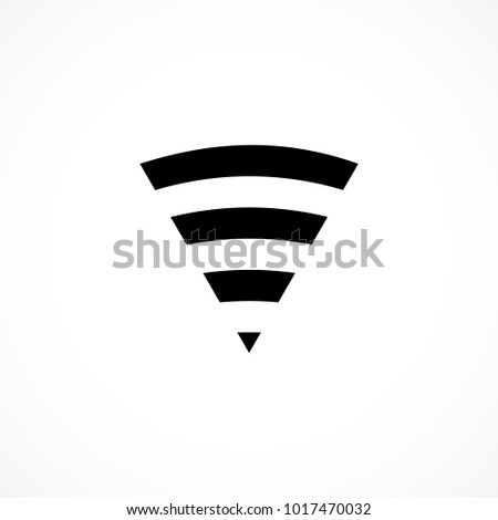 Stylized wifi connection sign. Simple black icon