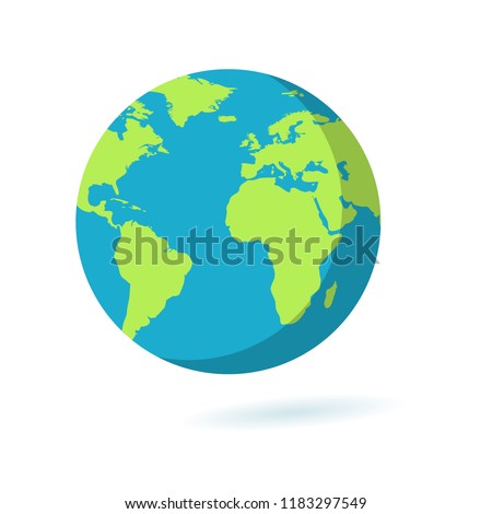 Flat Earth icon. Planet symbol illustration. Globe sign.