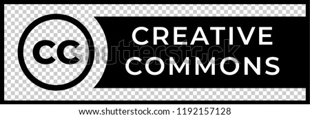 Creative commons rights management sign with circular CC icon.