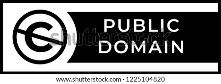 Public domain sign with crossed out C letter icon in a circle.