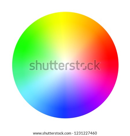 Color wheel guide with saturation and highlight. Colour picker assistant.