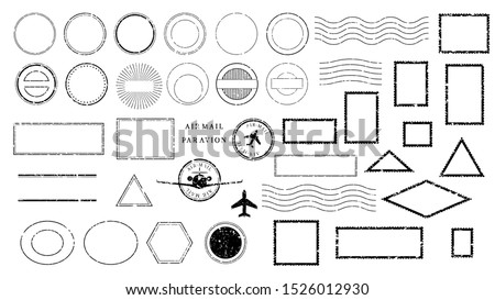 Retro postage cancellations, shipping stamps and markings of postcards