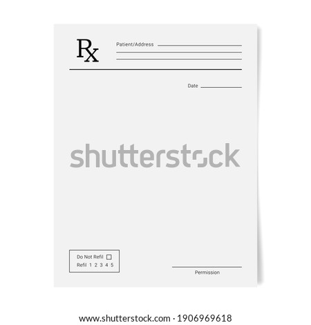 blank prescription form template