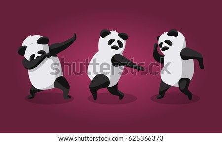 Vector illustration - Dancing Panda