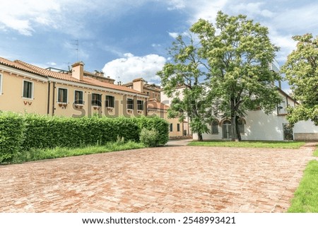 Similar – Image, Stock Photo A street alley in Portugal with shops