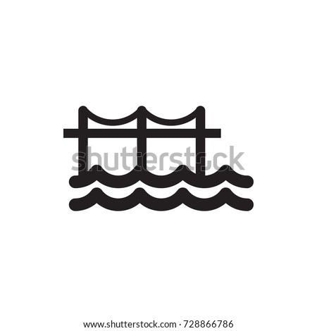 Pier icon. Vector isolated icon for web and mobile on white background.