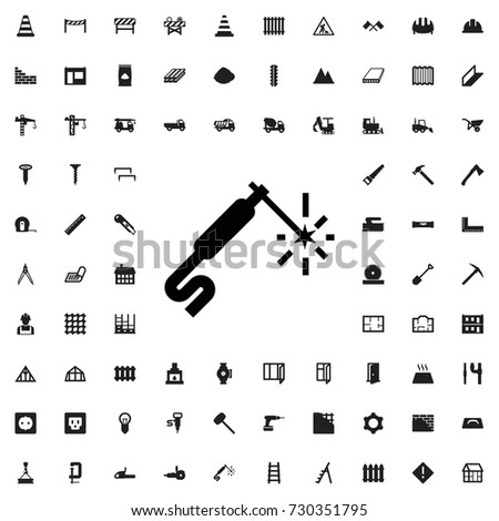 Welding icon. set of filled construction icons.