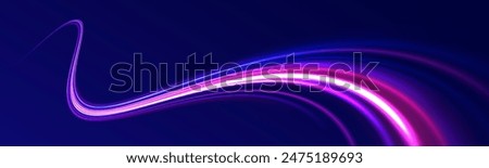 Similar – Image, Stock Photo Curved line on blue background
