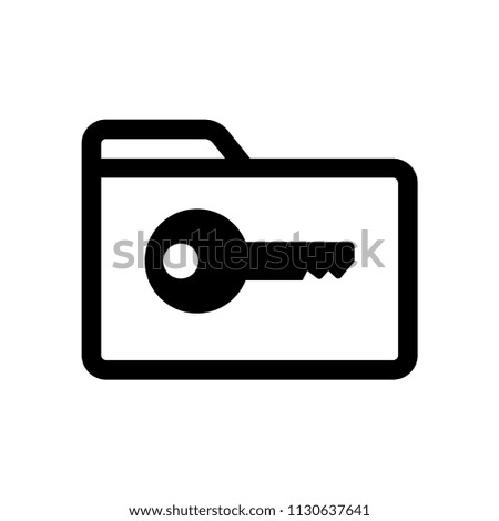 folder and key icon