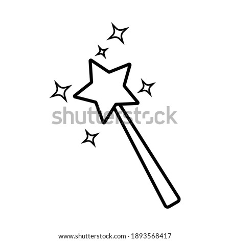 magic wand tool icon vector
