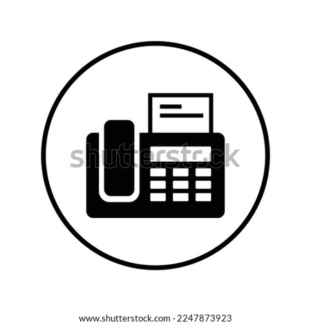 office fax machine icon vector