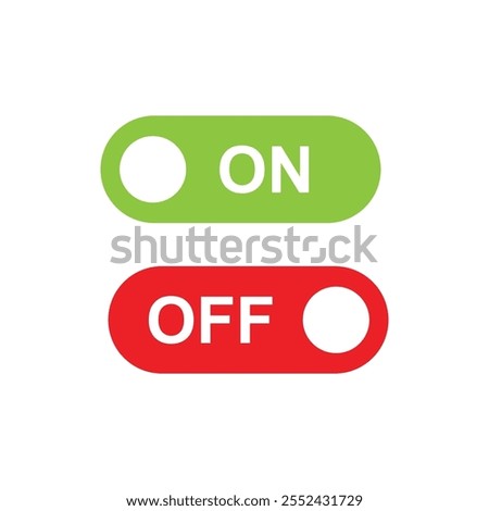 on off button icon vector